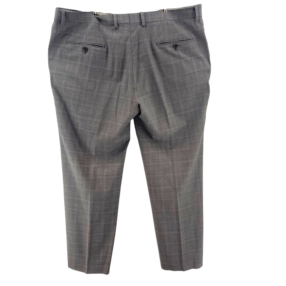 Tommy Hilfiger Wool Blend Suit Mens 48R W43 Grey Glen Plaid Regency Formal Smart - Picture 15 of 16